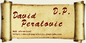 David Peralović vizit kartica